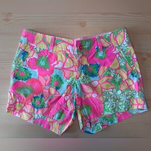 Lilly Pulitzer Callahan Shorts Size 2 – Pink Tropical Floral Print